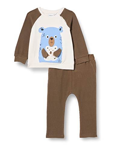 NAME IT Bluza chłopięca Nbmnoel Ls Sweat, Morel, 74