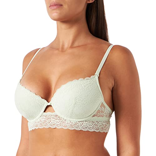 women'secret Damski Beautiful klasyczny koronkowy jasnozielony biustonosz, zielony, 75B, zielony, 75B