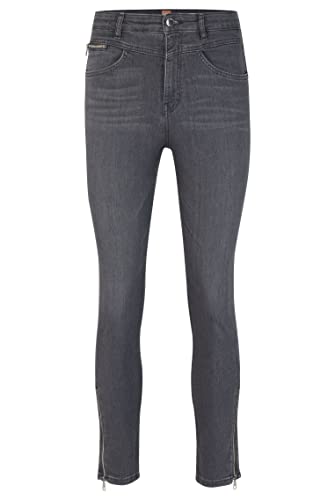 BOSS Damskie spodnie Kitt Skinny HRC Zip, Charcoal19, 32