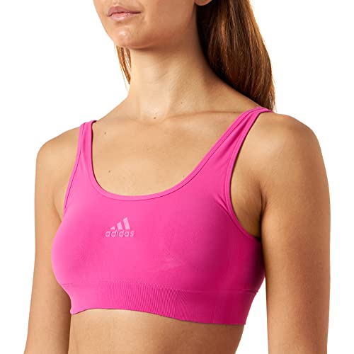 Adidas Miękki biustonosz damski wygodny biustonosz na każdy dzień (rozmiar XS - XXL) - wygodna bielizna damska, Fuchsia, XL