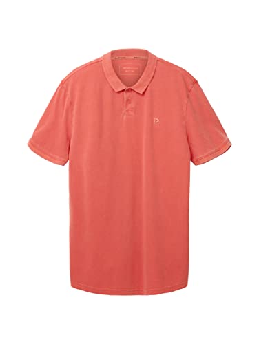 TOM TAILOR Denim Overdye męska koszulka polo z wyszywanym logo, 11042 – Plain Red, XXL