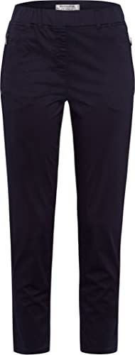 Raphaela by Brax Damskie spodnie Lavina Zip 6/8 Super lekkie bawełniane spodnie, granatowe, 38K, granatowy