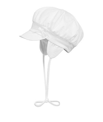 Döll Dziewczęca czapka balon czapka do wiązania z daszkiem 1812265685, biała (Bright White 1000), 39, biały