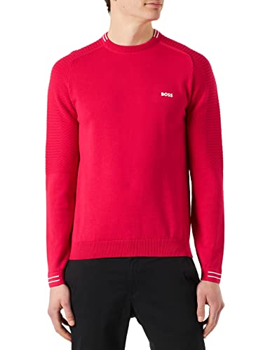 BOSS sweter męski rolet knitted, Medium Pink660, M