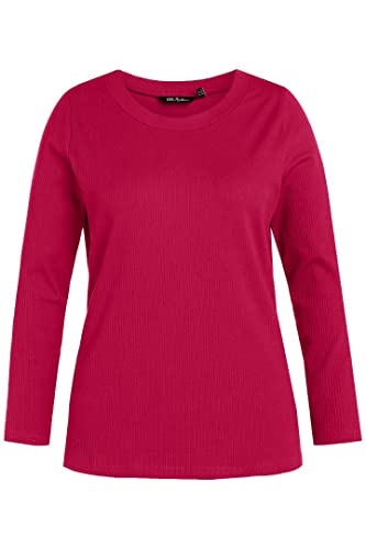 Ulla Popken Damska koszulka turtleneck, klasyczna koszulka, czerwony, 50/52