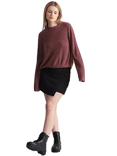 ONLY Damski sweter ONLMALAVI L/S Cropped KNT NOOS, różowo-brązowy, M, Rose Brown, M