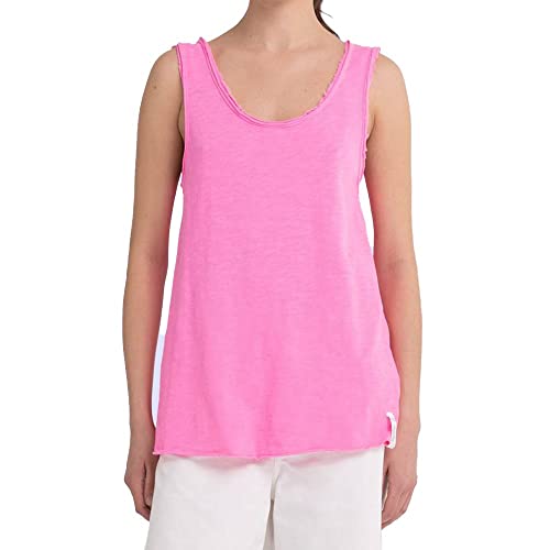 Replay Damska koszulka na ramiączkach W3794, 817 PINK Fluo, S, 817 Pink Fluo, S