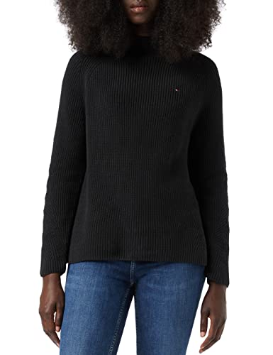 Tommy Hilfiger Damski sweter Hayana Mock-nk, Czarny, XXS