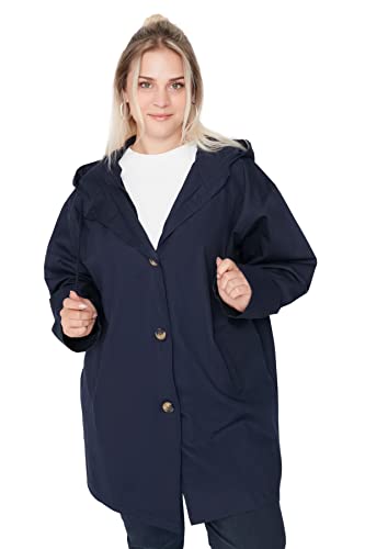 Płaszcz plus size - granatowy - parki, granatowy, 70 duże rozmiary