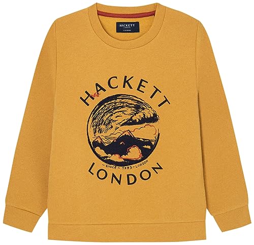 Hackett London Bluza chłopięca z grafiką, Żółty (musztardowy), 3 Lat