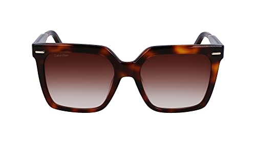 Calvin Klein Okulary przeciwsłoneczne damskie, Brązowa Hawana, Rozmiar uniwersalny