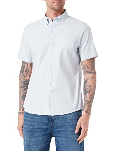 s.Oliver Koszula męska, z krótkim rękawem, niebieska, XXL, niebieski, XXL