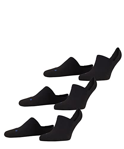 FALKE Uniseks Stopki Cool Kick Invisible 3-Pack U IN Oddychający I Szybkoschnący niewidoczne jednokolorowe 3 Pak, Czarny (Black 3000), 35-36