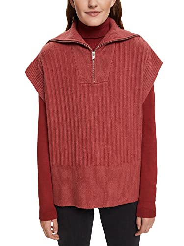 edc by ESPRIT Damski sweter 092CC1I305, 805/TERRACOTTA, M