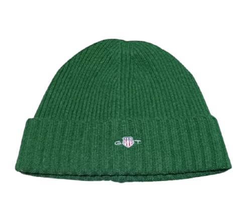 GANT Czapka beanie unisex Shield Wool, Strong Green, jeden rozmiar