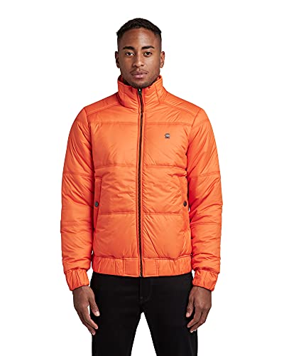 G-STAR RAW Męska kurtka pikowana Meefic, Pomarańczowy (pomarańczowy sygnałowy B958-C622), M