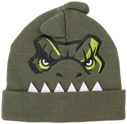 Bestseller A/S Nmmjovanni Jurassic Knit Hat Vde Czapka z dzianiny Unisex dziecko, Zielony karabin, 50/51