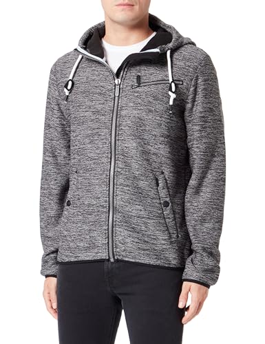 BRAELYN Męska kurtka polarowa Altiplano, granitowo-szary melanż, S