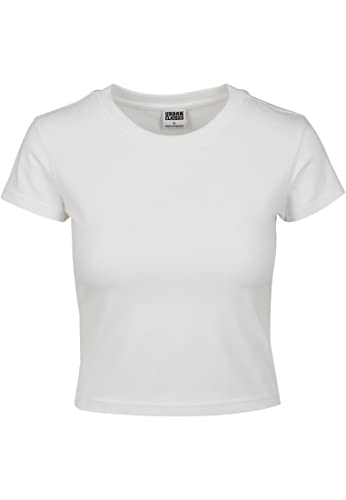 Urban Classics Damska koszulka ze stretchem Jersey Cropped Tee, top damski dostępny w wielu wariantach kolorystycznych, rozmiary XS - 5XL, biały, XXL