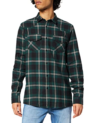 LTB Jeans Męska koszula robocza Bamibe Button-Down, June Bug Balck White Check 12584, XXL