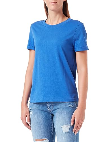VERO MODA Vmpaula S/S Noos T-shirt damski, Beaucoup Blue, S