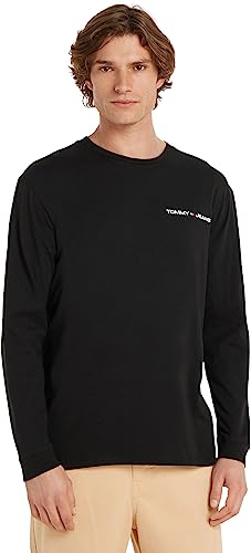 Tommy Jeans L/S dzianinowe topy czarne, Czarny, XS