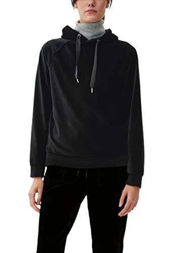 s.Oliver Bluza damska z kapturem, czarny, 42
