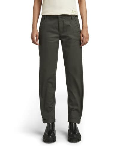 G-STAR RAW Damskie spodnie typu chino Kate Boyfriend, Szary (Asfalt C072-995), 29W / 32L