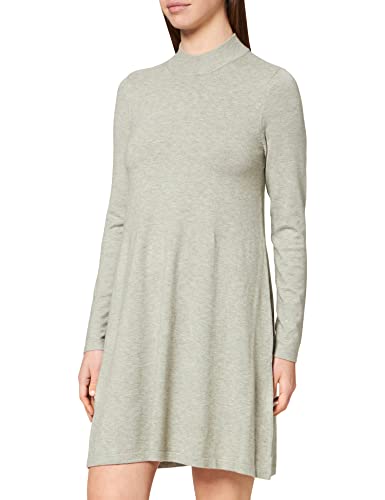 VERO MODA Damska sukienka Vmhappiness Ls Highneck Dress Ga Boo, jasnoszary melanżowy, S