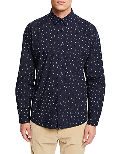 ESPRIT Męska koszula 102EE2F313, 400/NAVY, XL