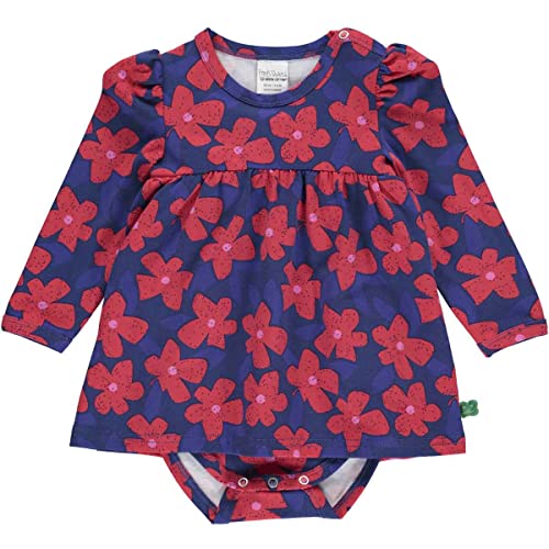 Fred's World by Green Cotton Pow Dress Body Płaszcz bazowy Dziewczyny niemowlęta, Energy Blue/Lizak/Fuchsia/Deep Blue, 80