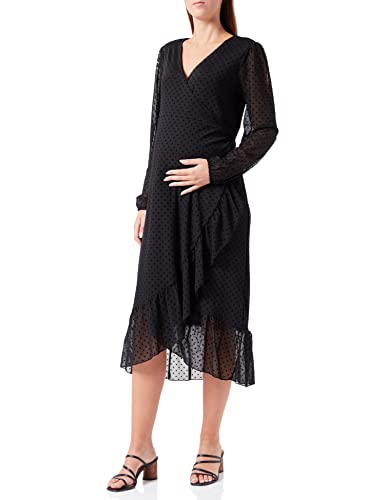 Noppies Maternity damska sukienka Olathe Nursing Long Sleeve Allover Print sukienka, czarna-P090, M