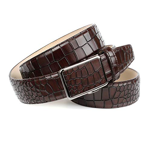 Anthoni Crown Męski pasek Ledergürtel, Ciemny brąz, 115 cm