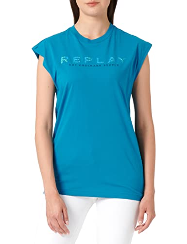 Replay Koszulka damska, 501 Turkusowy, XL