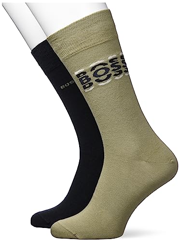 BOSS Męskie skarpety 2P RS Logo CC Regular Socks, Open Green, 43-46, Open Green, 46 EU