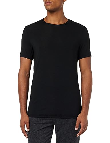 Calvin Klein Koszulka męska z dekoltem S/S Crew Nk, Czarny, S
