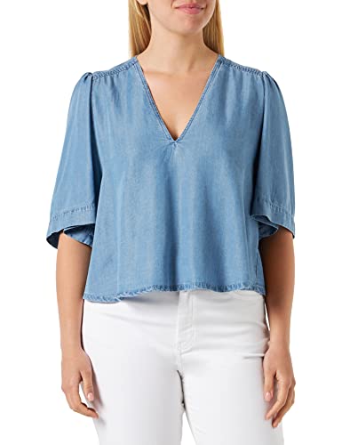 Pinko Saneczkarstwo Bluzka Denim Lyocell Koszula Damska, Pjd_pranie Średni, 40