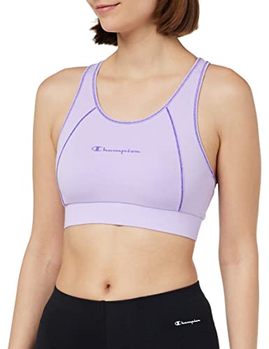 Champion Damskie sportowe biustonosze C-Sport szybkoschnące z małym logo, lawenda, S