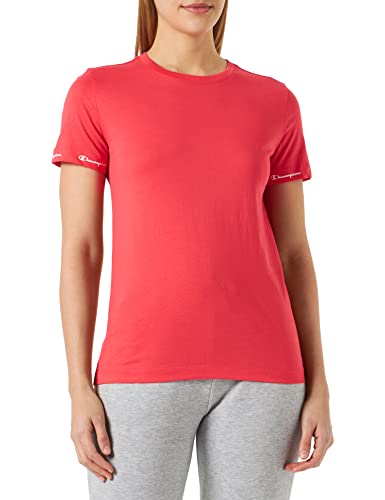 Champion Damska koszulka Legacy American Classics klejone logo rękaw S/S, czerwona, L