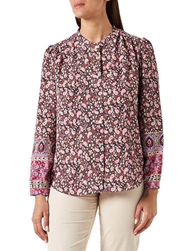 Noa Noa Women's LenaNN Tops, Print Black/White/Purple, 36, Nadruk czarny/biały/fioletowy, 36