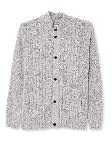 Garcia Męski kardigan Knit kurtka z dzianiny, Cream Melee, XXL