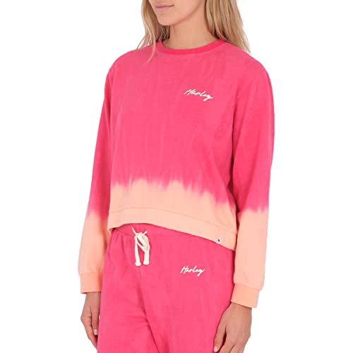 Hurley Damska bluza Tie Dye Cropped Crew, azalia, M