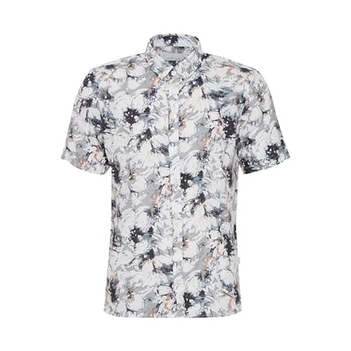 CASUAL FRIDAY Męska koszula CFAnton 0072 SS BD 100% lniana koszula koszulowa, 110602/Snow biała, XXL, 110602/Snow White, XXL