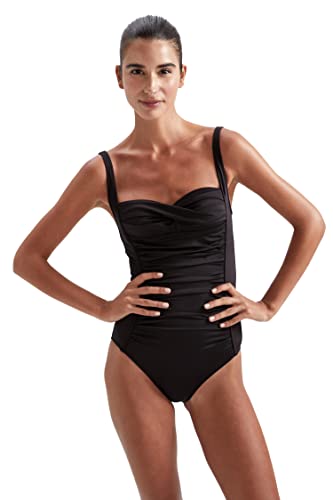 DeFacto Damski strój kąpielowy, regularny krój, tankini, bikini, damski kostium kąpielowy, kostium kąpielowy dla kobiet, czarny, XL