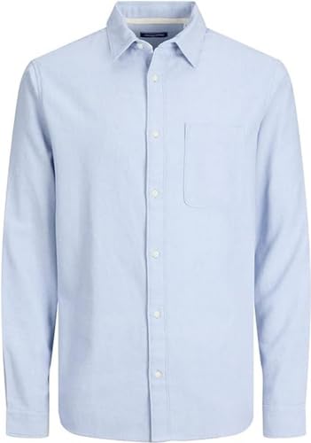JACK & JONES Koszula męska Jorroger Melange Ls, Casmirowy niebieski/szczegóły: / melanż, XL