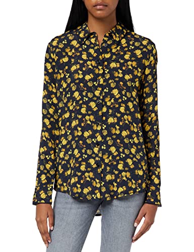 Tommy Hilfiger Damska koszula z krepą moss róża Fleur LS na co dzień, matowa kwiatowa ditsy, 38