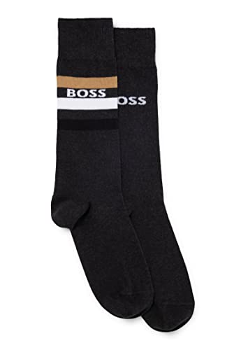 BOSS Męskie skarpetki 2P RS Stripe CC Regular_Socks, Charcoal12, 43-46, Charcoal12, 43-46