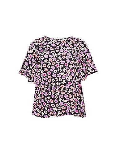 Kaffe Curve Kctiri Ami Bluzka damska, Pomarańczowy/Lupine Flower Print, 46/du?y rozmiar