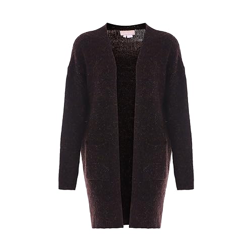 Jalene Damska modna kurtka w paski, długi kardigan nylon, czarny, rozmiar XL/XXL, czarny, XL