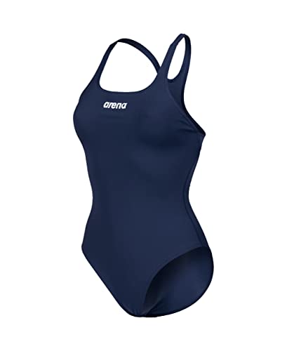 ARENA Damski kostium kąpielowy Women's Team Swim Pro Solid jednoczęściowy kombinezon, granatowo-biały, 52, granatowo-biały